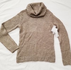 Liz Claiborne sequin cowl neck sweater sz  PS
